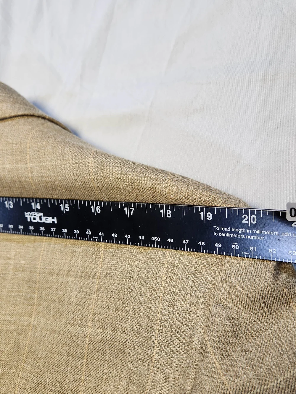 Lauren Ralph Lauren Sport Coat 42R Tan Beige Windowpane Silk Linen Wool slubby